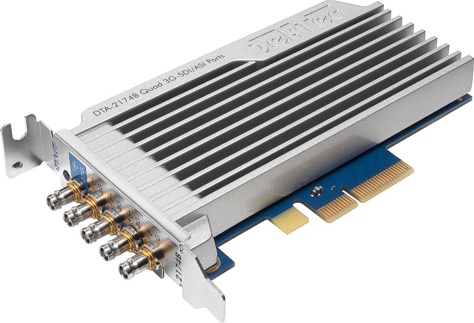 DTA-2174B - Quad 3G-SDI/ASI ports (1x12G) for PCIe