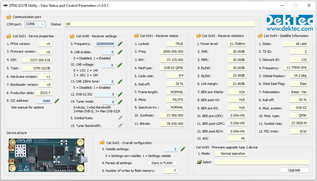 Dtm3237BUtil - Utility to control the DTM-3237B