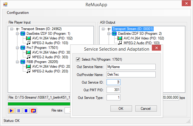 MuxXpert SDK sample application