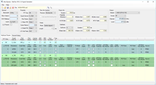 Atsc3Xpress - ATSC-3 Signal Generator Software