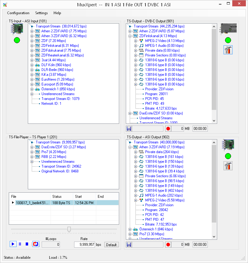 MuxXpert Capture d'écran